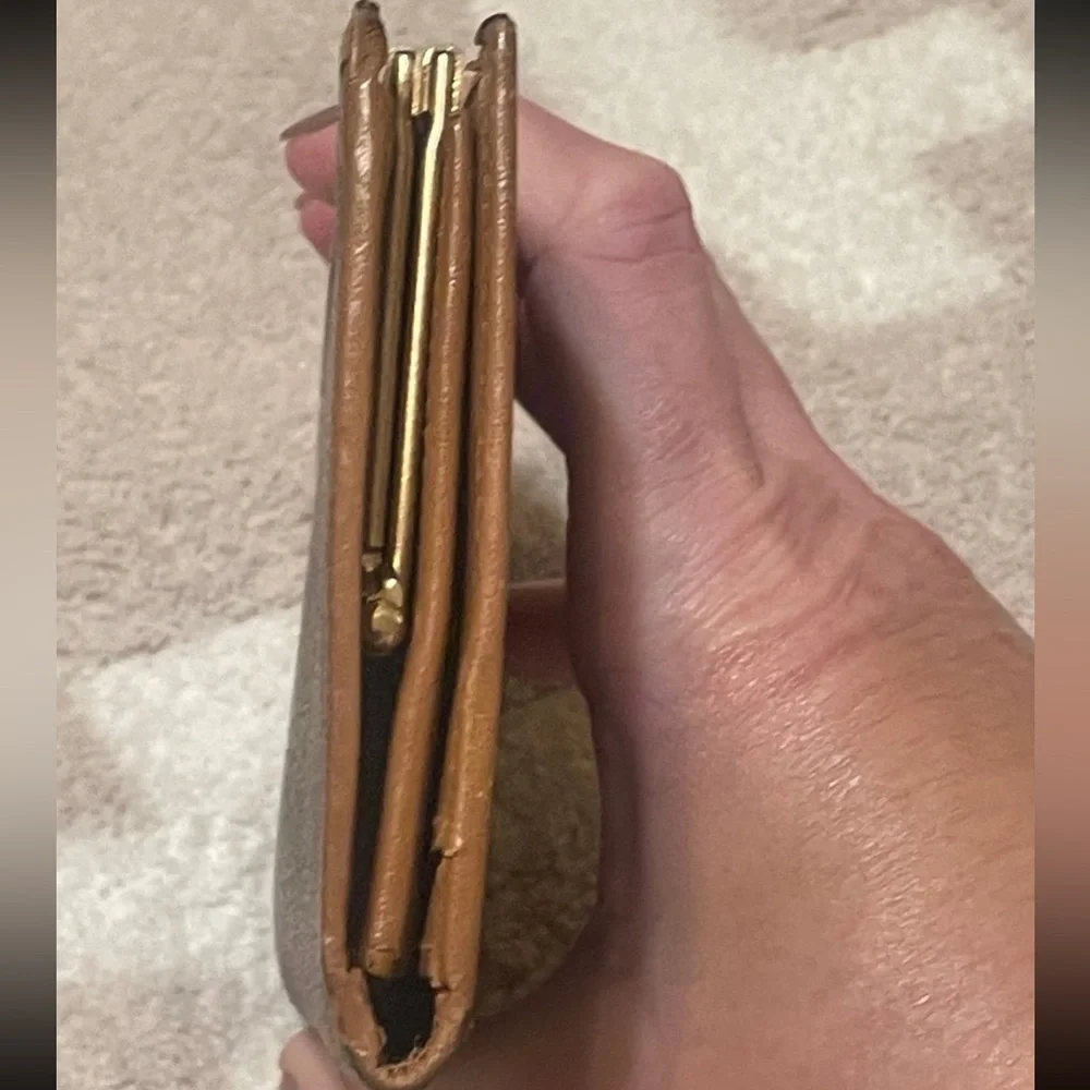 Celine Leather Brown Logo Continental Wallet